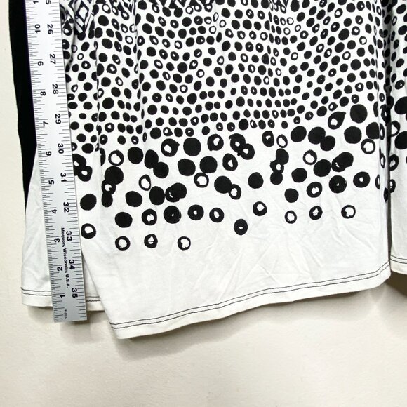NWT Avenue Embellished Rhinestone Top Plus Size 26/28 Black White Blue Boho - Picture 8 of 8